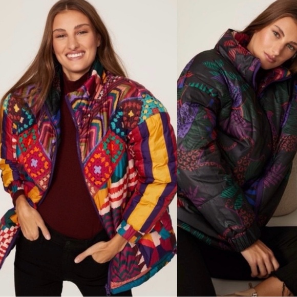 FARM Rio Multicolor Patchwork Quilted Jacket - Picture 2 of 10